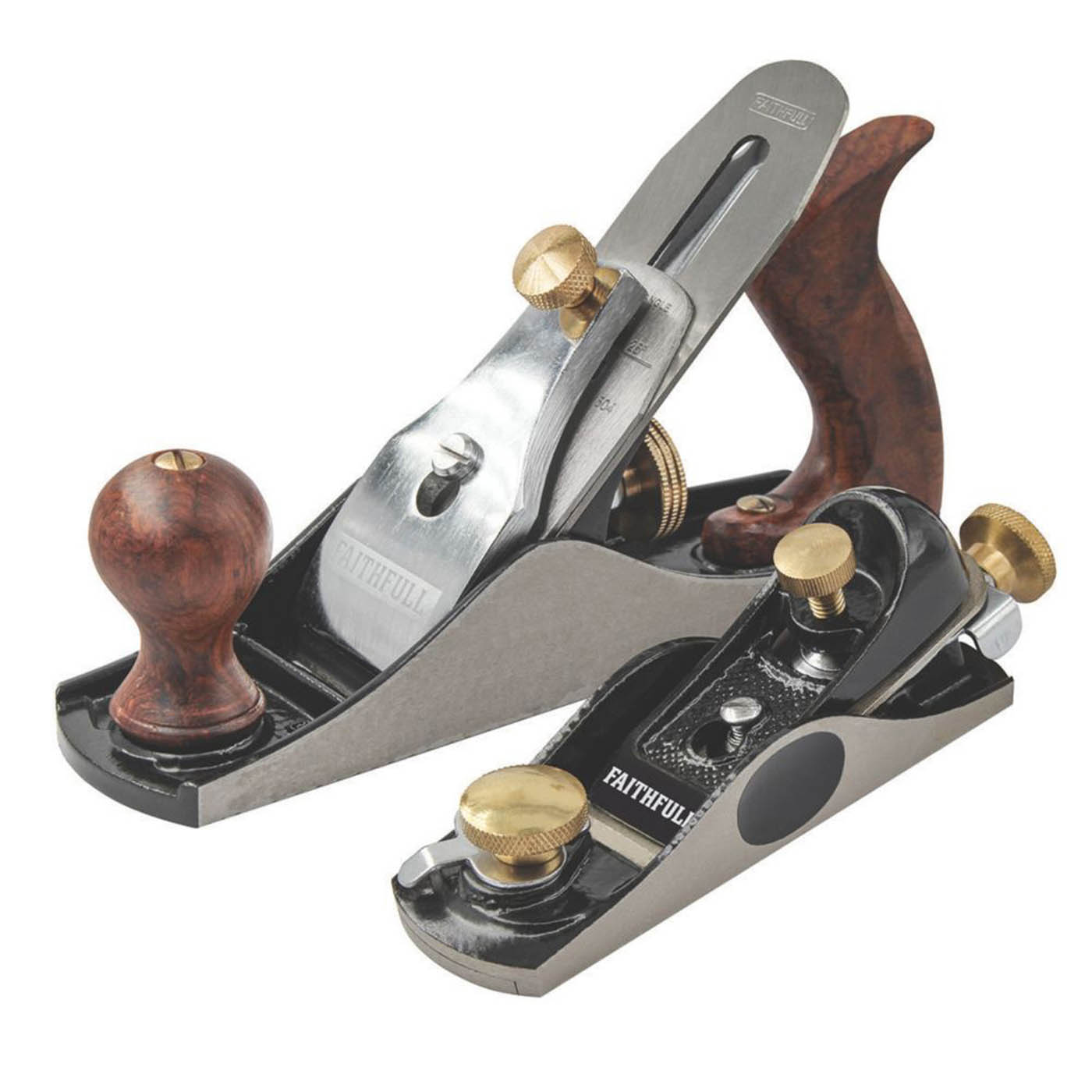 Faithfull Block Plane Smoothing Finishing Wood High Carbon Steel Blade 2 Pack - Image 1