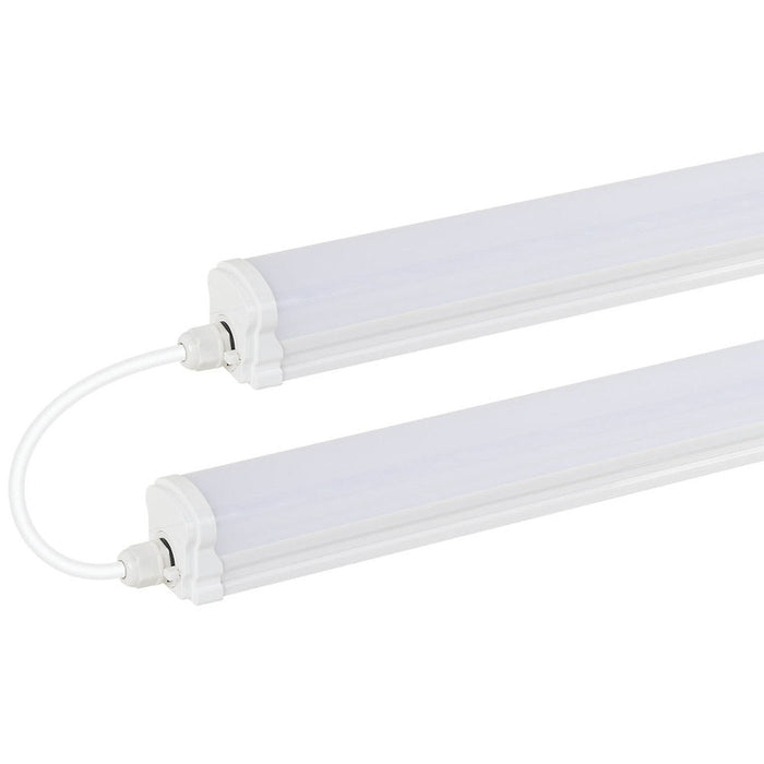 LED Batten Tube Ceiling Light Single Durable Waterproof Cool White IP65 28W 5FT - Image 2