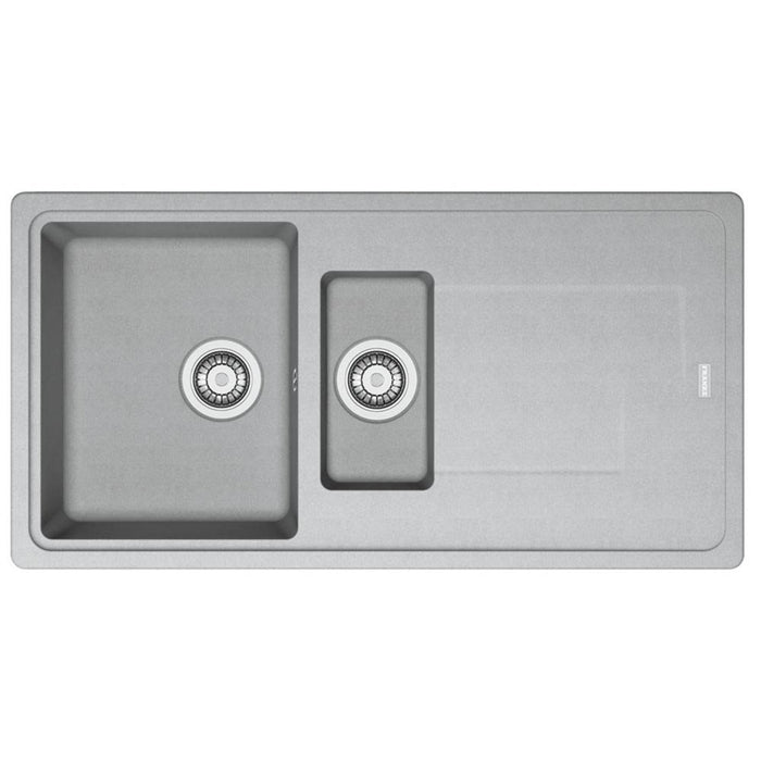 Kitchen Sink 1.5 Bowl Composite Matt Grey Inset Reversible Waste 970 x 500mm - Image 2