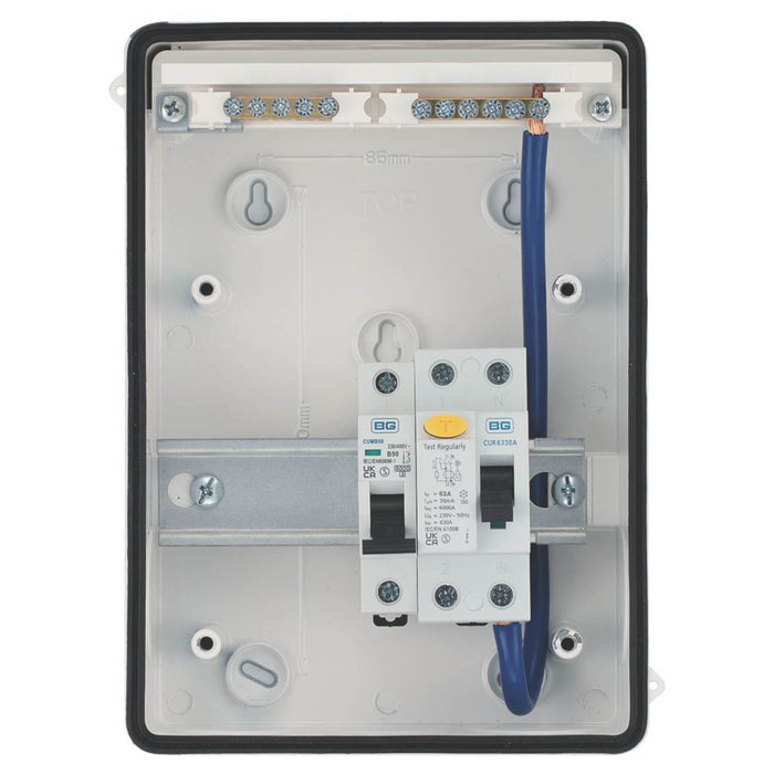 British General Consumer Unit Shower Populated 63A 1 Way 5 Module RCD MCB IP65 - Image 4