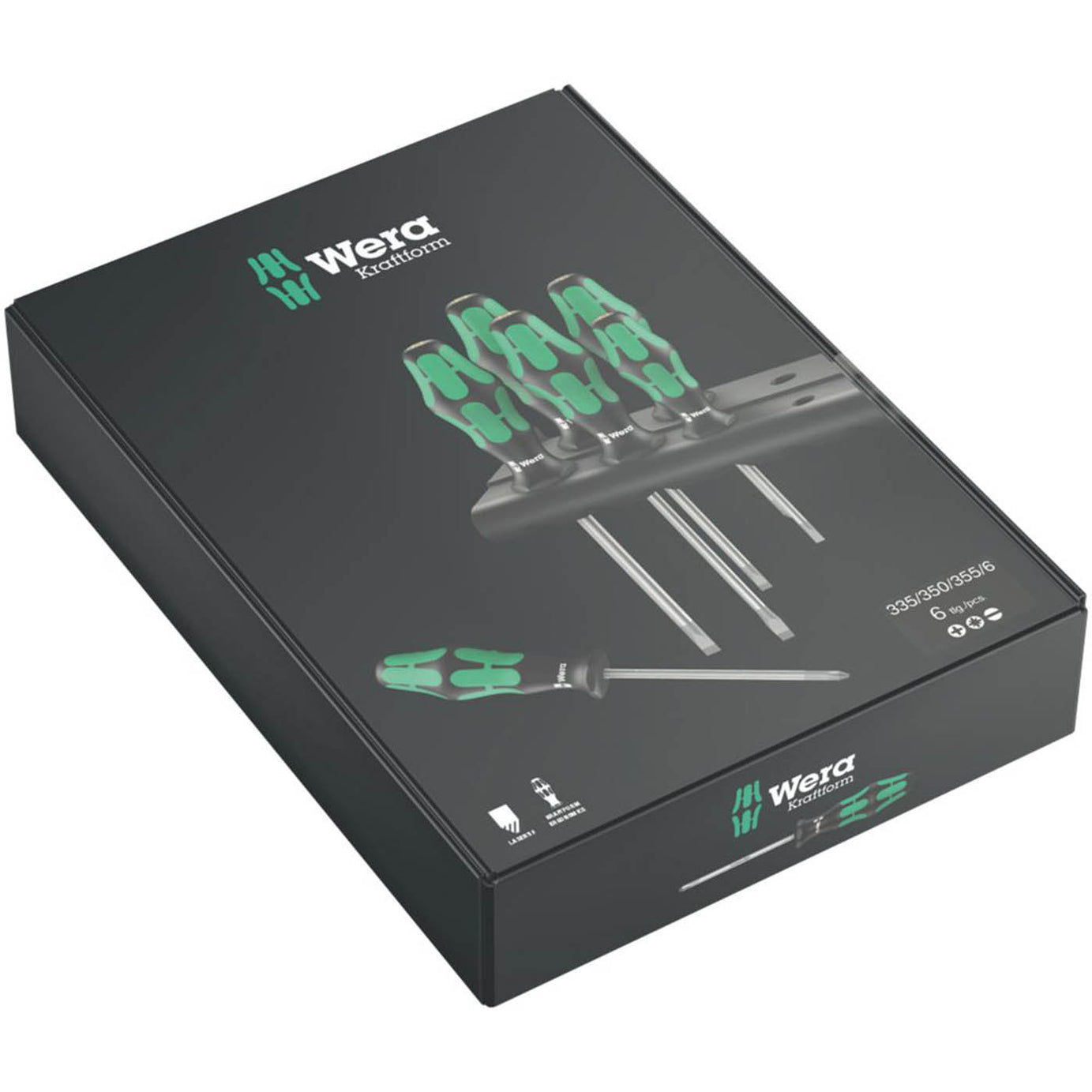 Wera Kraftform Plus Mixed  Lasertip Screwdriver Set 6 Pieces - Image 2