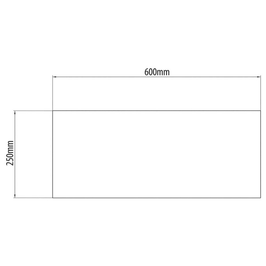 Bathroom Splashback Self-Adhesive Metallic Charcoal Glass 600mm x 250mm x 4mm - Image 4