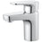 Basin Tap Mono Mixer Silver Clicker Waste Brass Bathroom Contemporary Faucet - Image 1