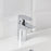 Basin Tap Mono Mixer Silver Clicker Waste Brass Bathroom Contemporary Faucet - Image 2