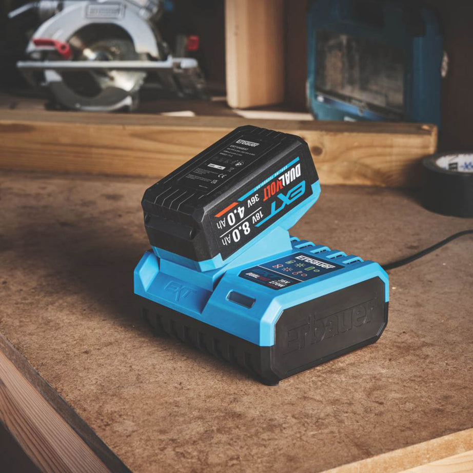 Erbauer Battery And Charger ERT1044BAT 18/36V 4.0/8.0Ah Lithium EXT 2 Pack - Image 2