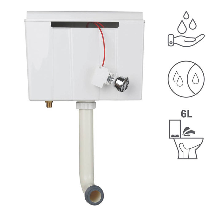 Flomasta Toilet Concealed Cistern Dual Flush 3.3-6L Bathroom WC Unit Push Button - Image 4