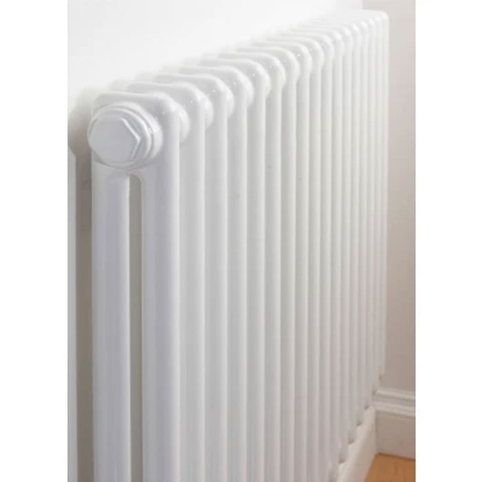 Column Radiator Horizontal Traditional Steel White Heating Panel (H)60x(W)104cm - Image 3