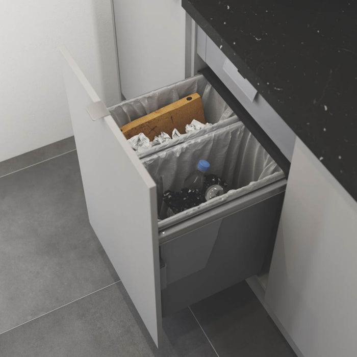 Essentials Vigote Pull-Out Bin Anthracite 58Ltr - Image 1