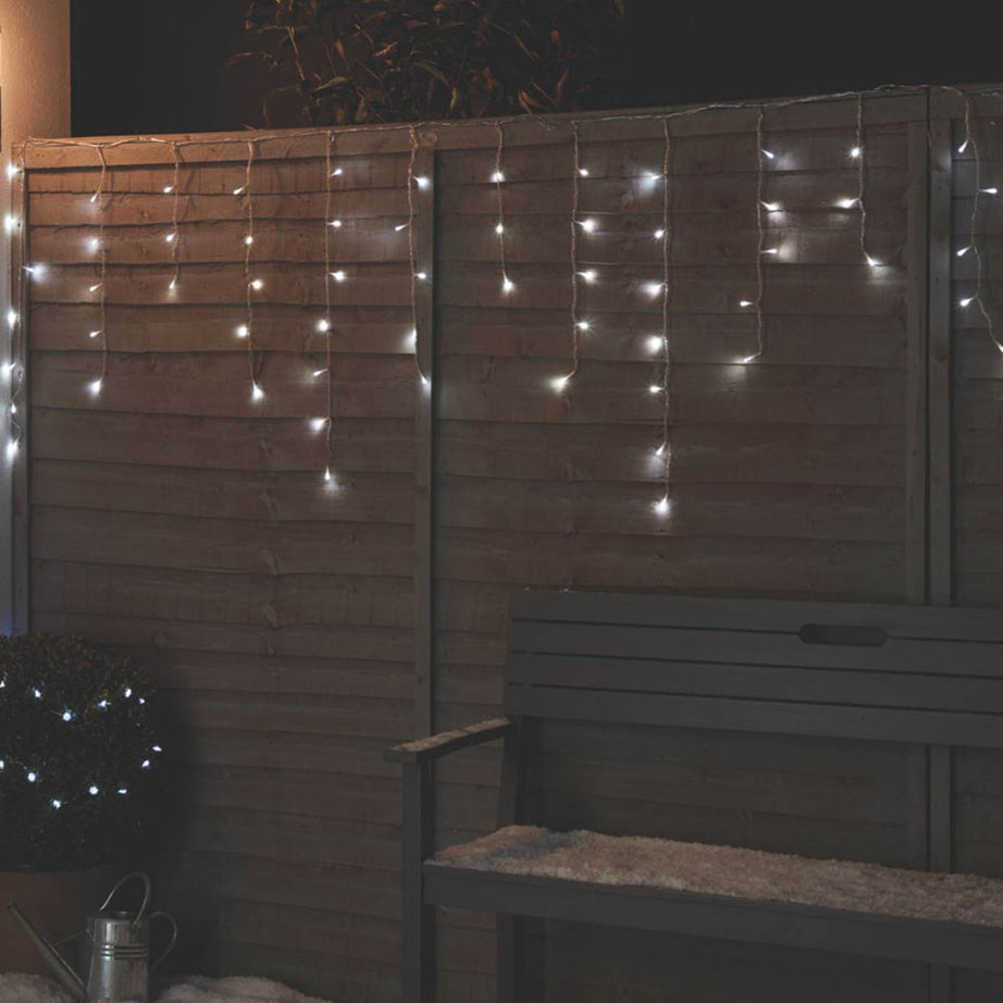 088 Christmas String Lights 720 LED Icicle Ice White Timer Indoor  17.8m - Image 2