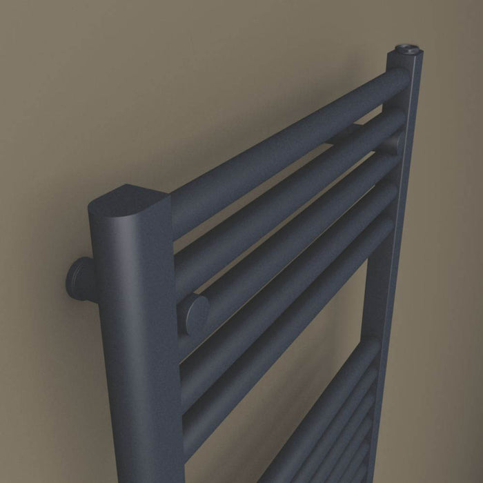 Towel Rail Radiator Bathroom Heater Matt Black Vertical Modern 572W 120x50cm - Image 3