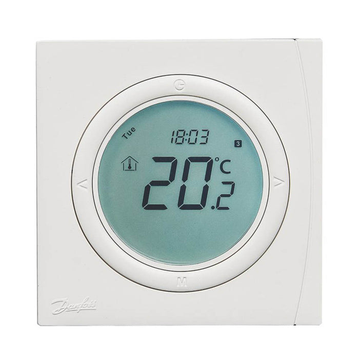 Room Thermostat LCD Display Home Temperature Digital White ECO IP30 3A 230V - Image 1