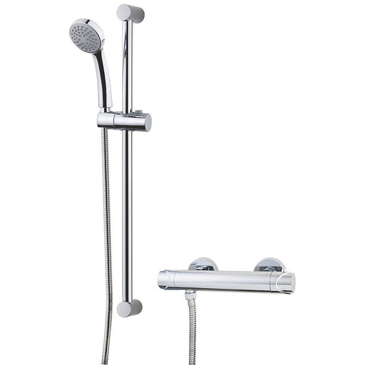 Swirl Shower Mixer CoolTouch Thermostatic Chrome Rear-Fed Exposed 19.4 Ltr/min - Image 1