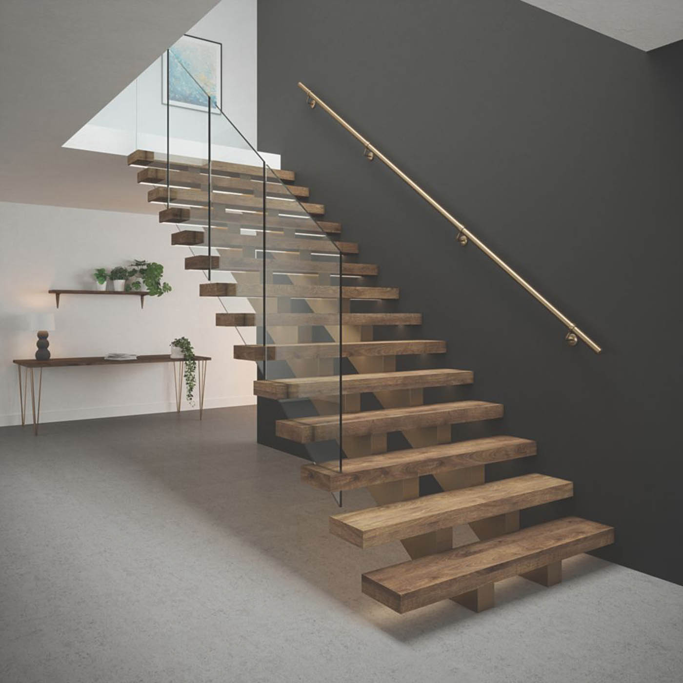 Rothley  Steel Handrail Kit Antique Brass 3600mm - Image 4