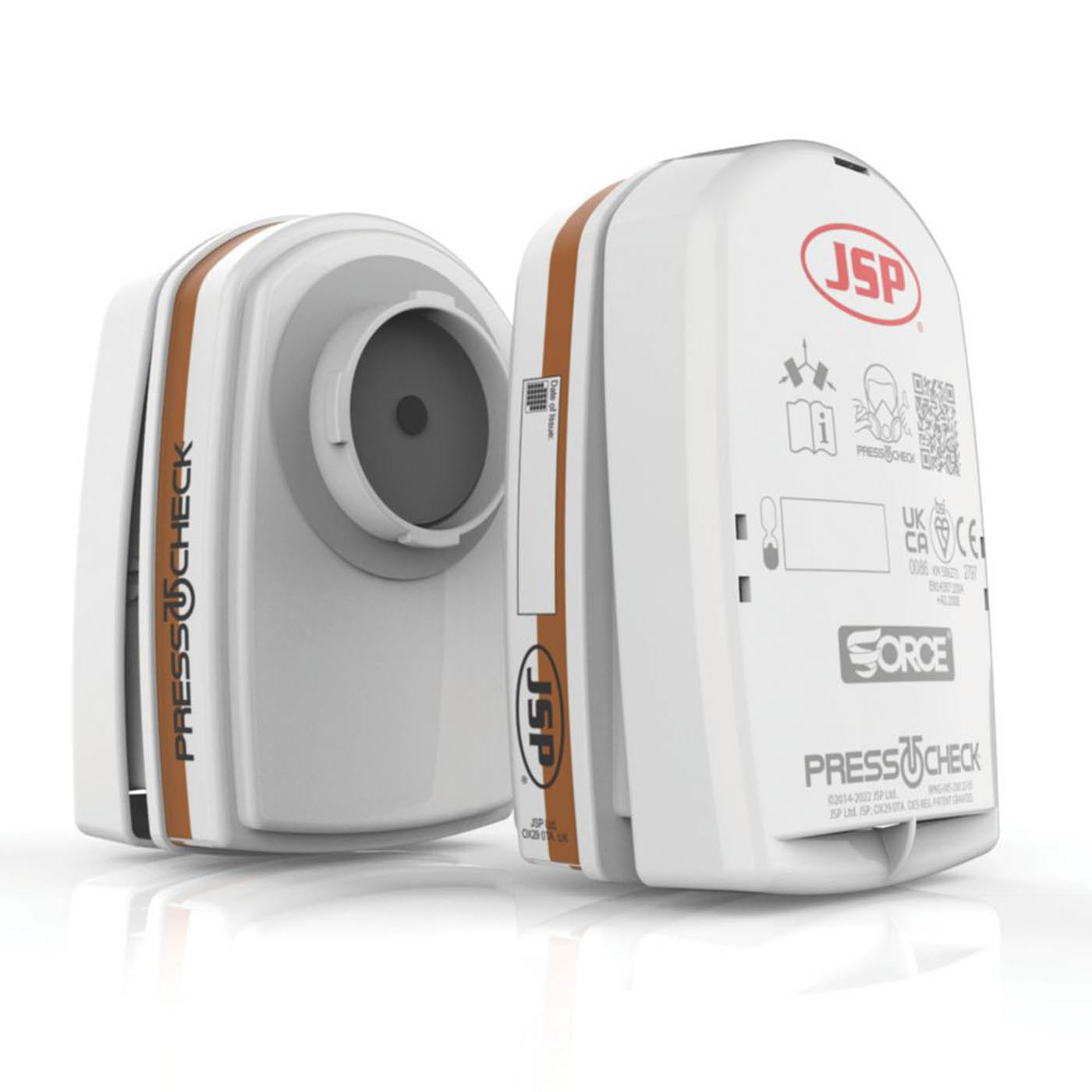 JSP Force 8 Press-to-Check Combination Cartridges A2-P3 2 Pack - Image 1