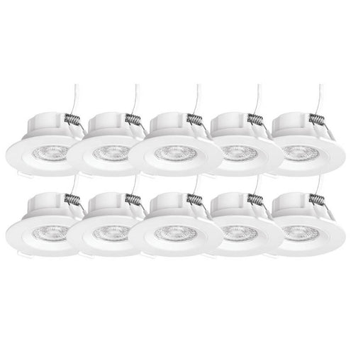 4lite Marsonia Fixed  Non Fire Rated LED Downlights Matt White 5W 450lm 10 Pack - Image 1