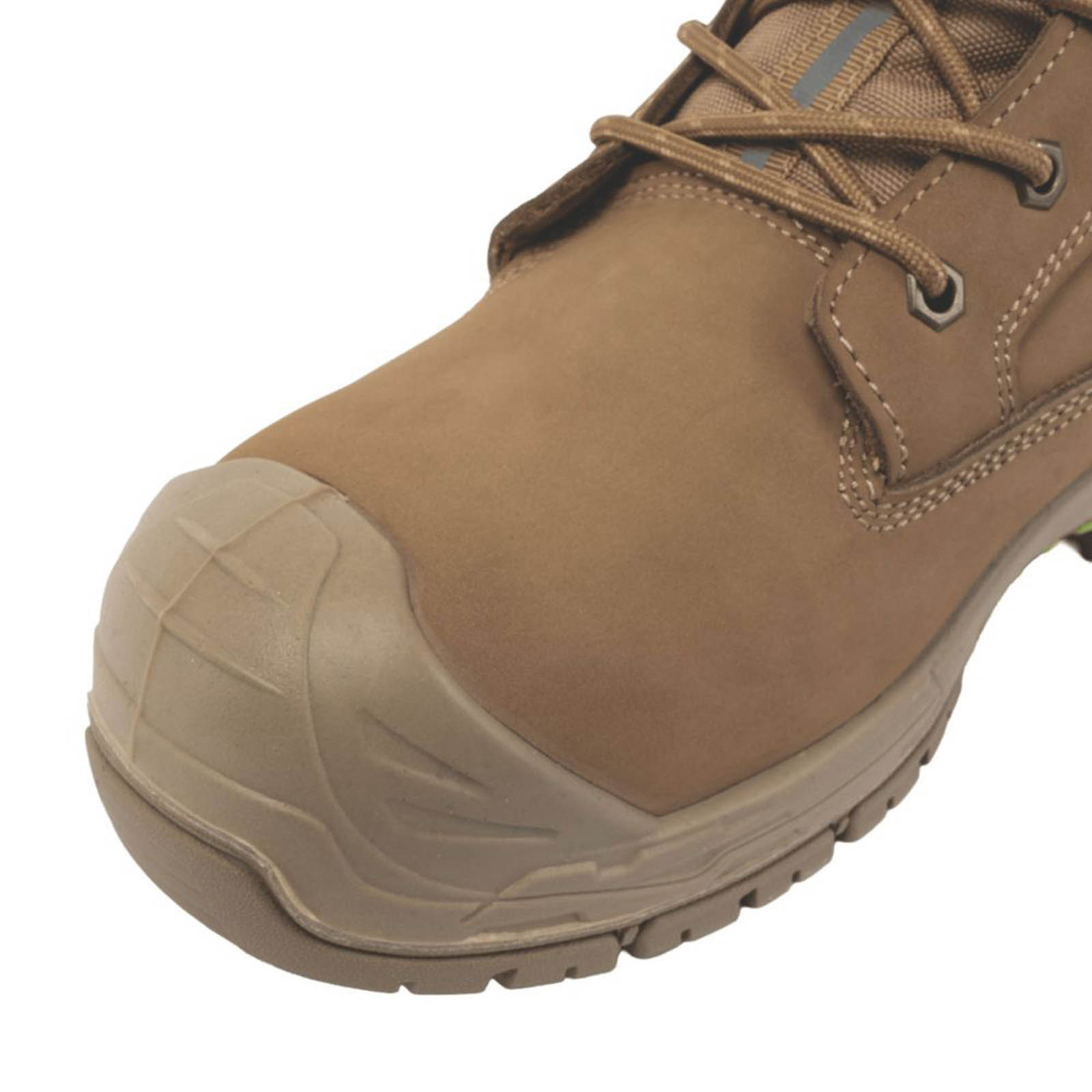 Apache Safety Boots Mens Wide Fit Brown Leather Work Shoes Composite Toe Size 11 - Image 4