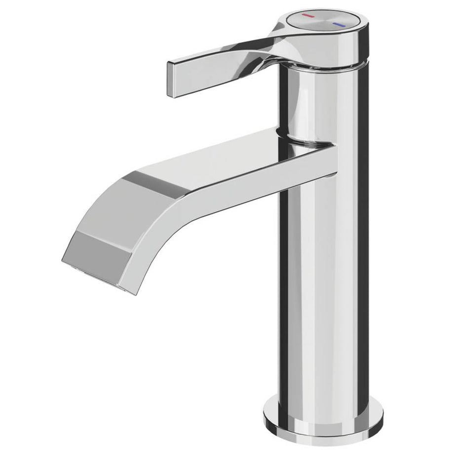 Swirl Basin Tap Mono Mixer Brass Chrome Plated Single Lever Contemporary - Image 2