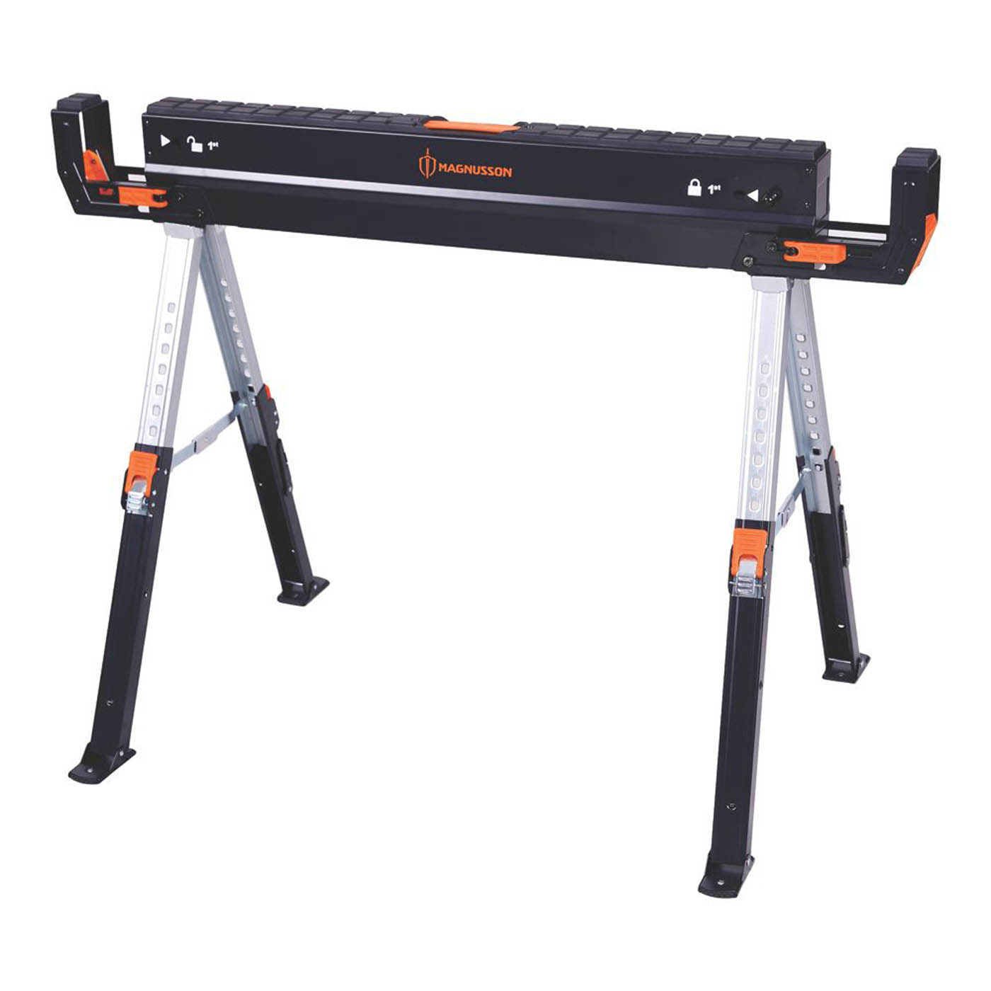 Magnusson Saw Horse Folding Adjustable Height Extendable Support Arms 980mm - Image 1