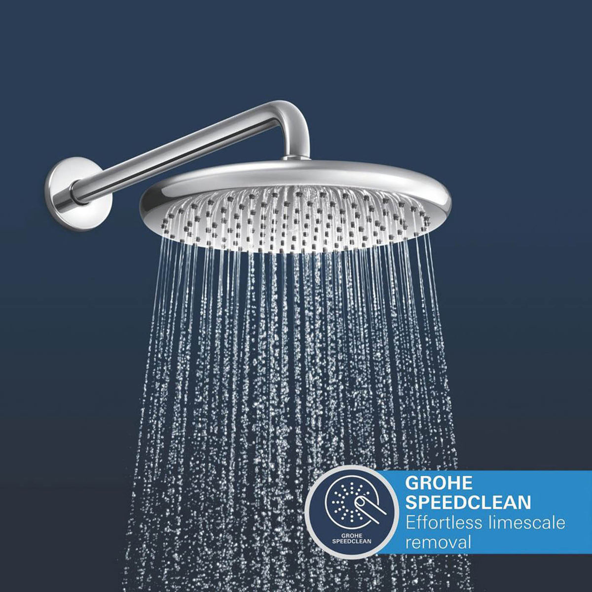 Grohe Mixer Shower System Concealed Start Edge HP Rear-Fed Chrome Dual Head - Image 5