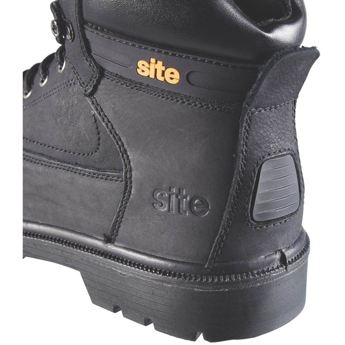 Site Safety Boots Mens Wide Fit Black Leather Water Resistant Steel Toe Size 9 - Image 4
