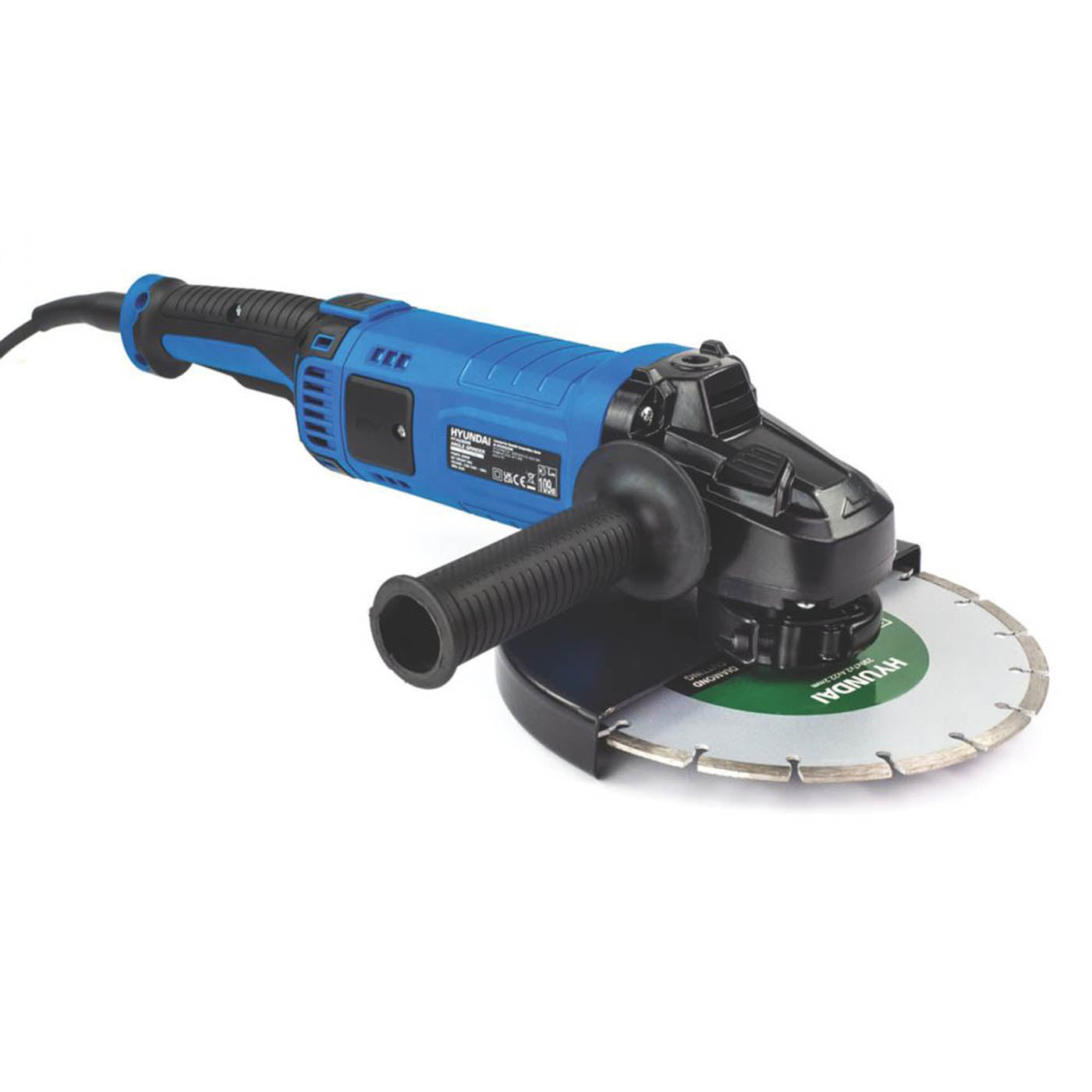 Hyundai Angle Grinder Electric HYAG2000E 2000W Cutting Grinding Tool 240V - Image 2