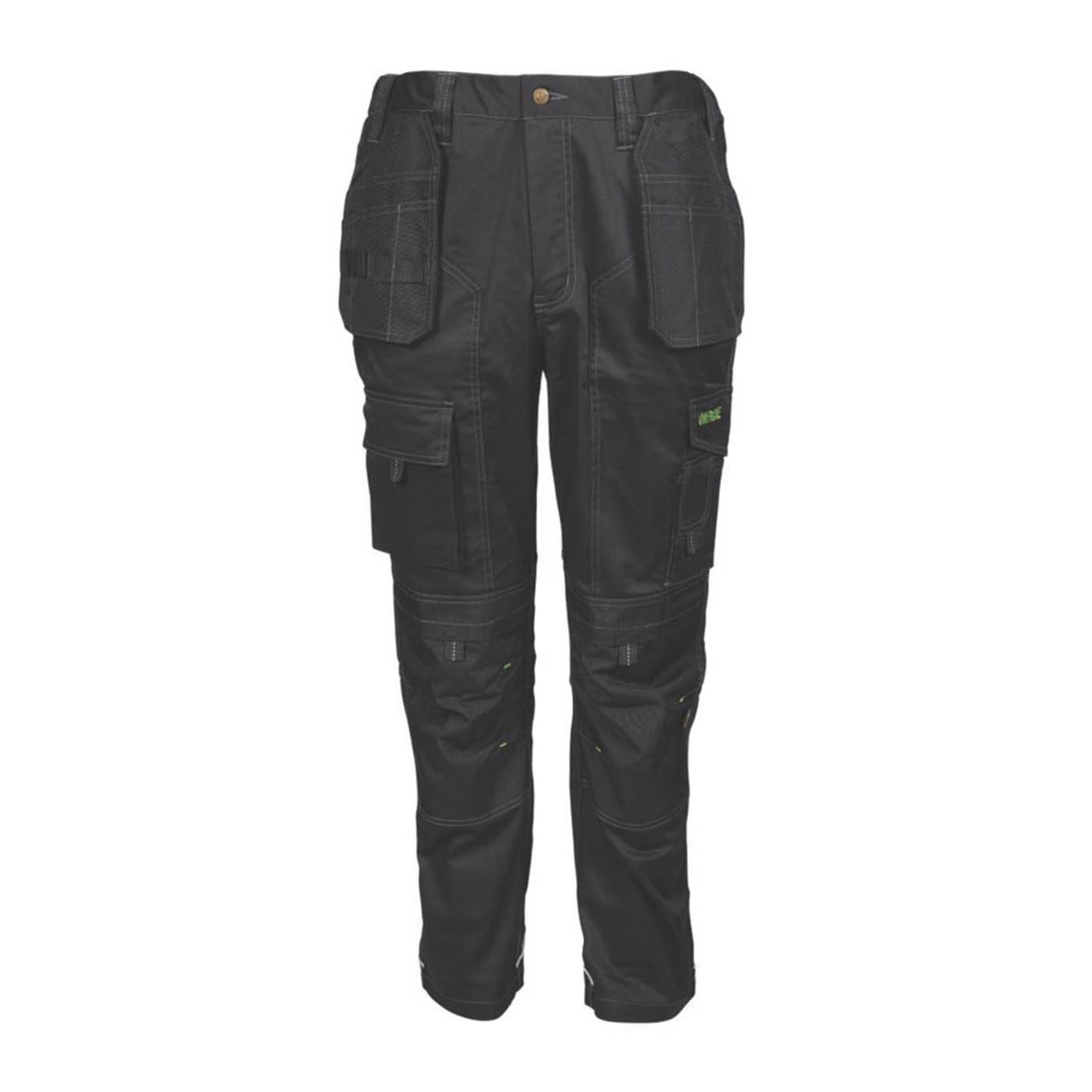 Apache Mens Work Trousers Black APKHT Two Cargo Multi Pocket 42" W 29" L - Image 1
