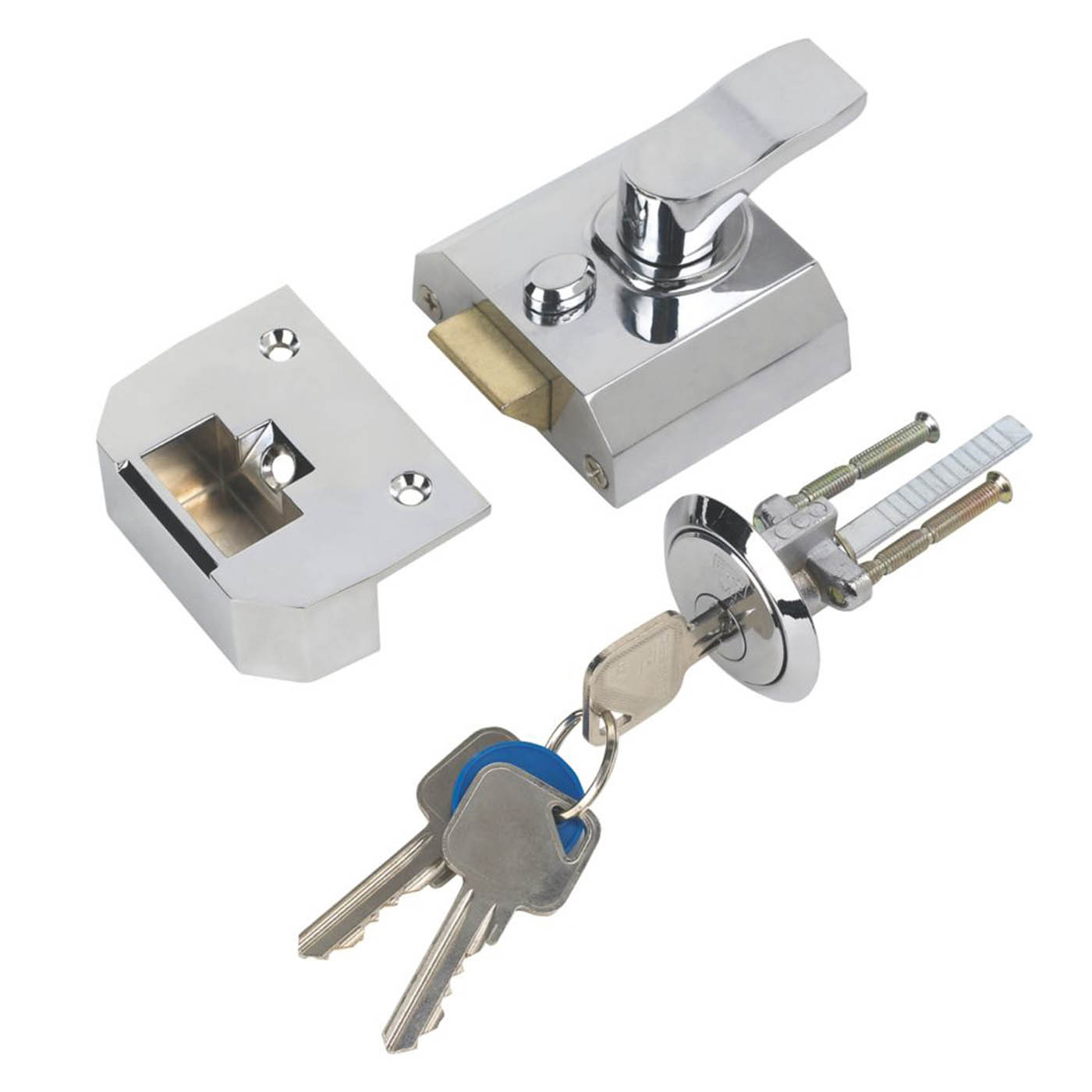 Smith & Locke  Traditional Night Latch Polished Chrome 40mm Backset - Image 1