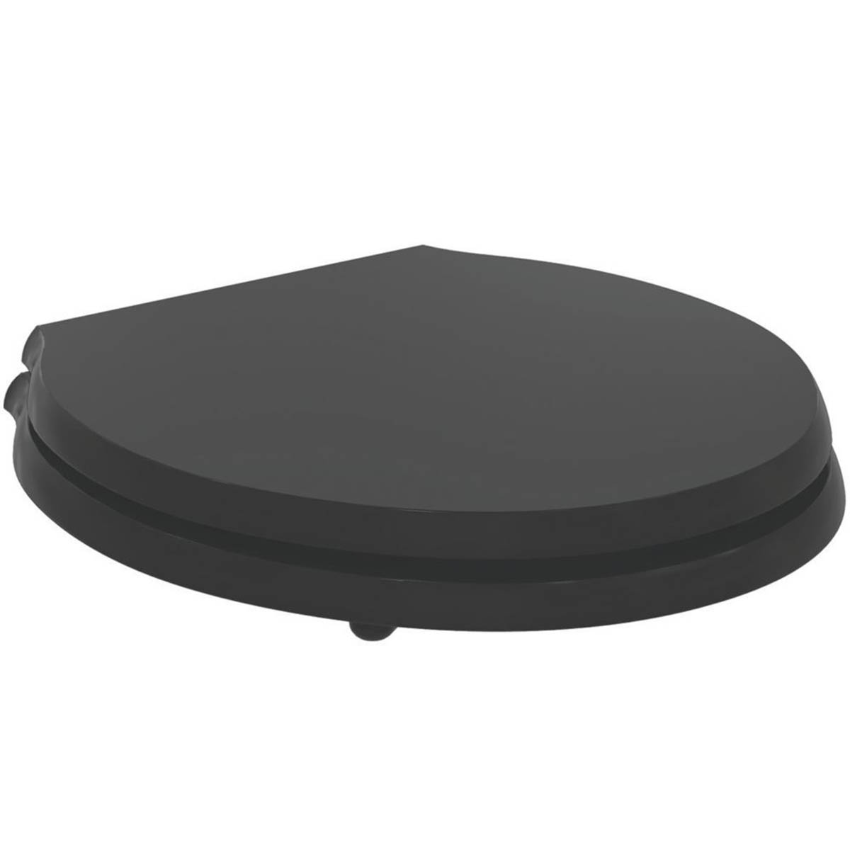 Ideal Standard Toilet Seat Solid Wood Matt Black Standard Round Durable - Image 1