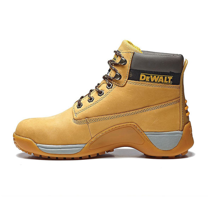 DeWalt Safety Boots Mens Wide Fit Wheat Leather Work Shoes Steel Toe Size 4 - Image 2