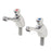 Bathroom Basin Pillar Taps Pair Twin Self-Closing Push Button Chrome Brass - Image 1