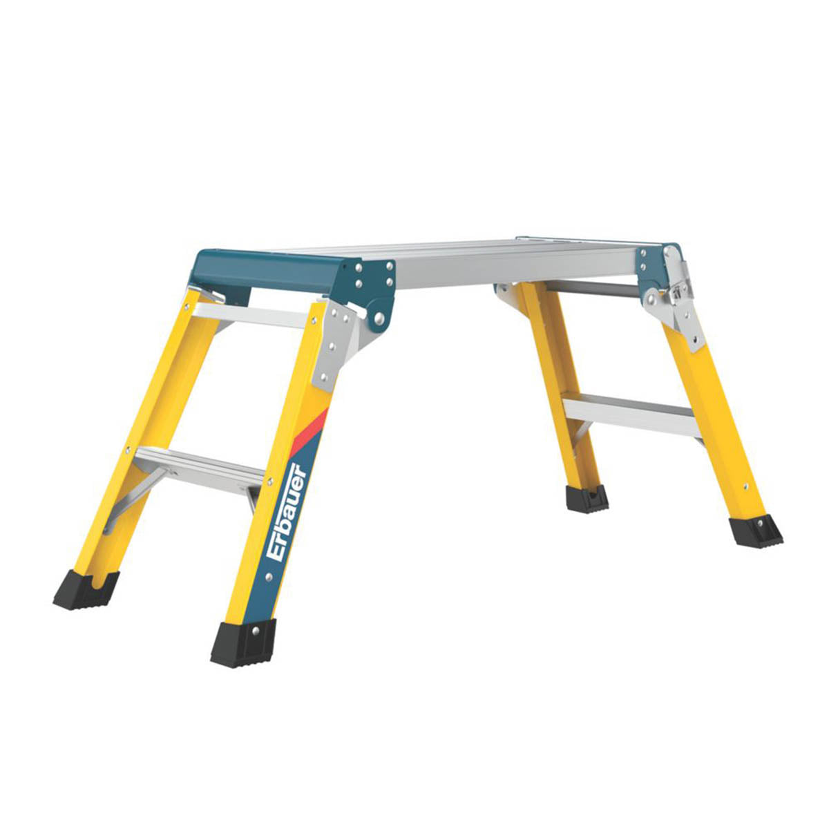 Erbauer Folding Work Platform Aluminium Fibreglass Lightweight 470mm x 0.6m - Image 1