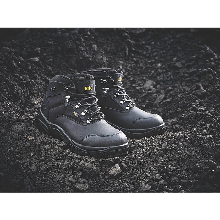 Site Safety Boots Men's Work Shoes Black Steel Toe Cap Waterproof Wide Size 10 - Image 2