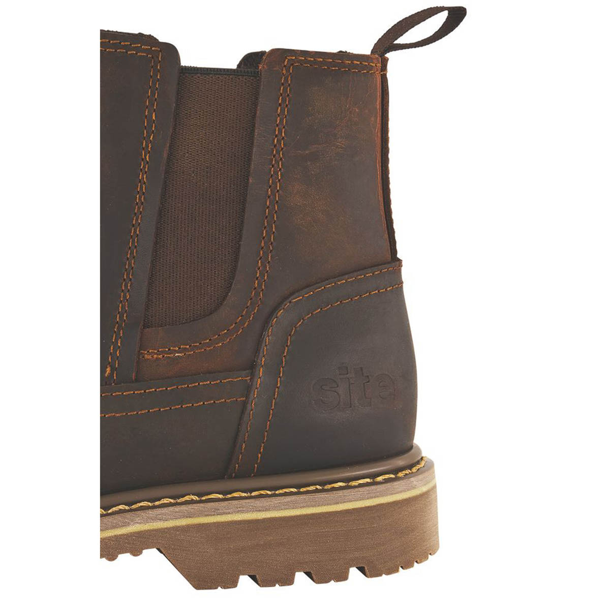 Site Safety Dealer Boots Womens Standard Fit Brown Leather Steel Toe Size 5 - Image 5