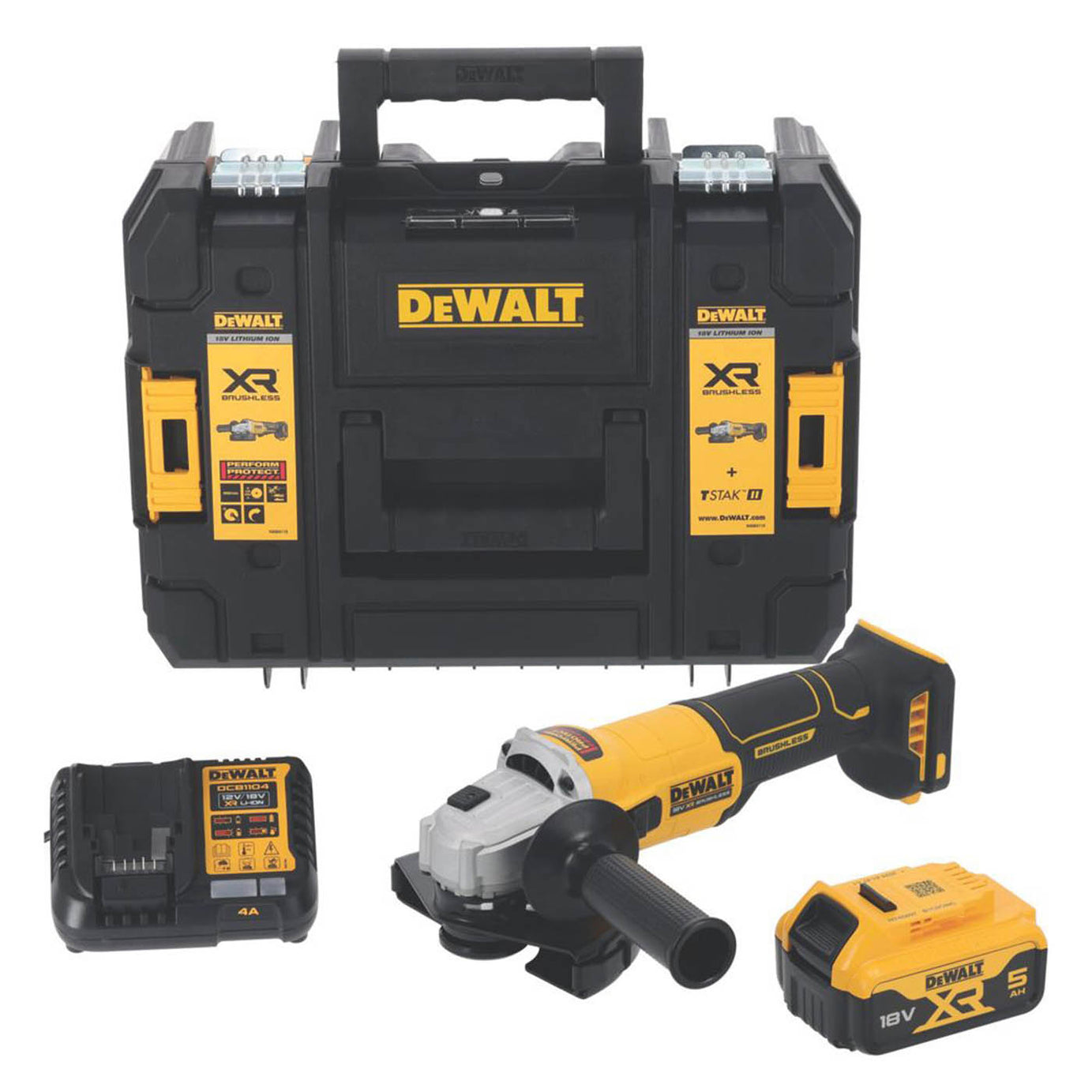 DeWalt Angle Grinder Cordless 18V 5.0Ah Li-Ion DCG407P1T-GB 125mm Brushless - Image 1