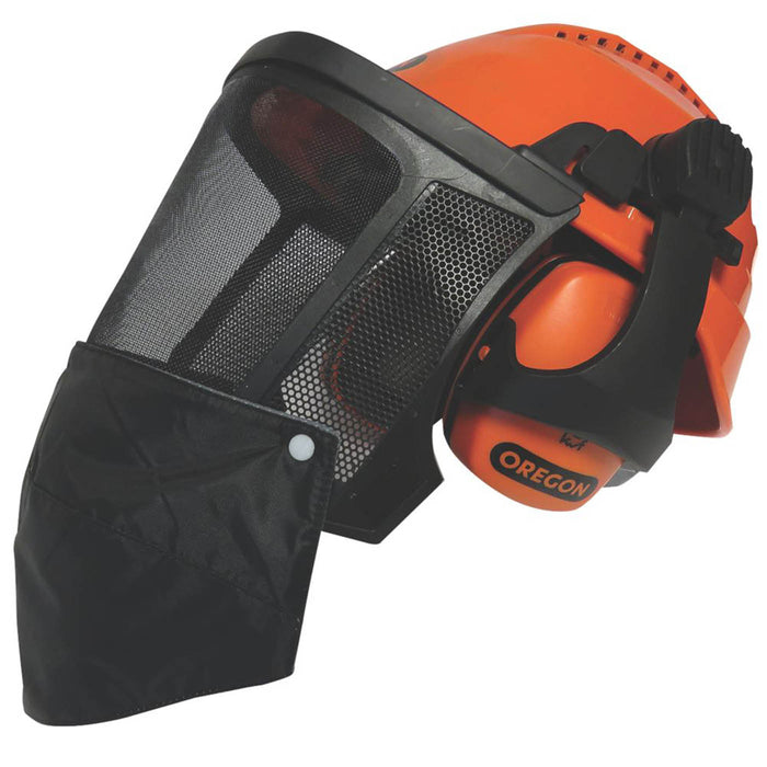 Oregon Safety Helmet Unisex Forestry With Ear Defenders Visor Plastic Orange - Image 3