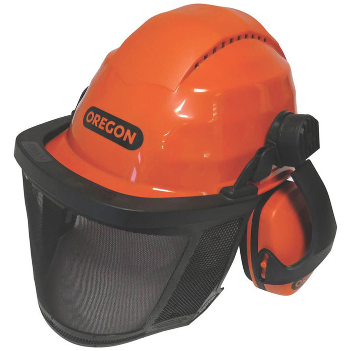 Oregon Safety Helmet Unisex Forestry With Ear Defenders Visor Plastic Orange - Image 4