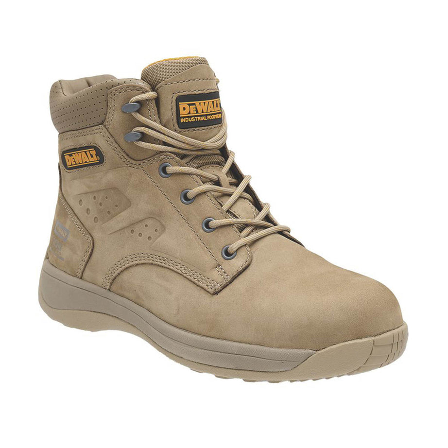 DeWalt Safety Boots Mens Standard Fit Stone Leather Lightweight Steel Toe Size 7 - Image 1