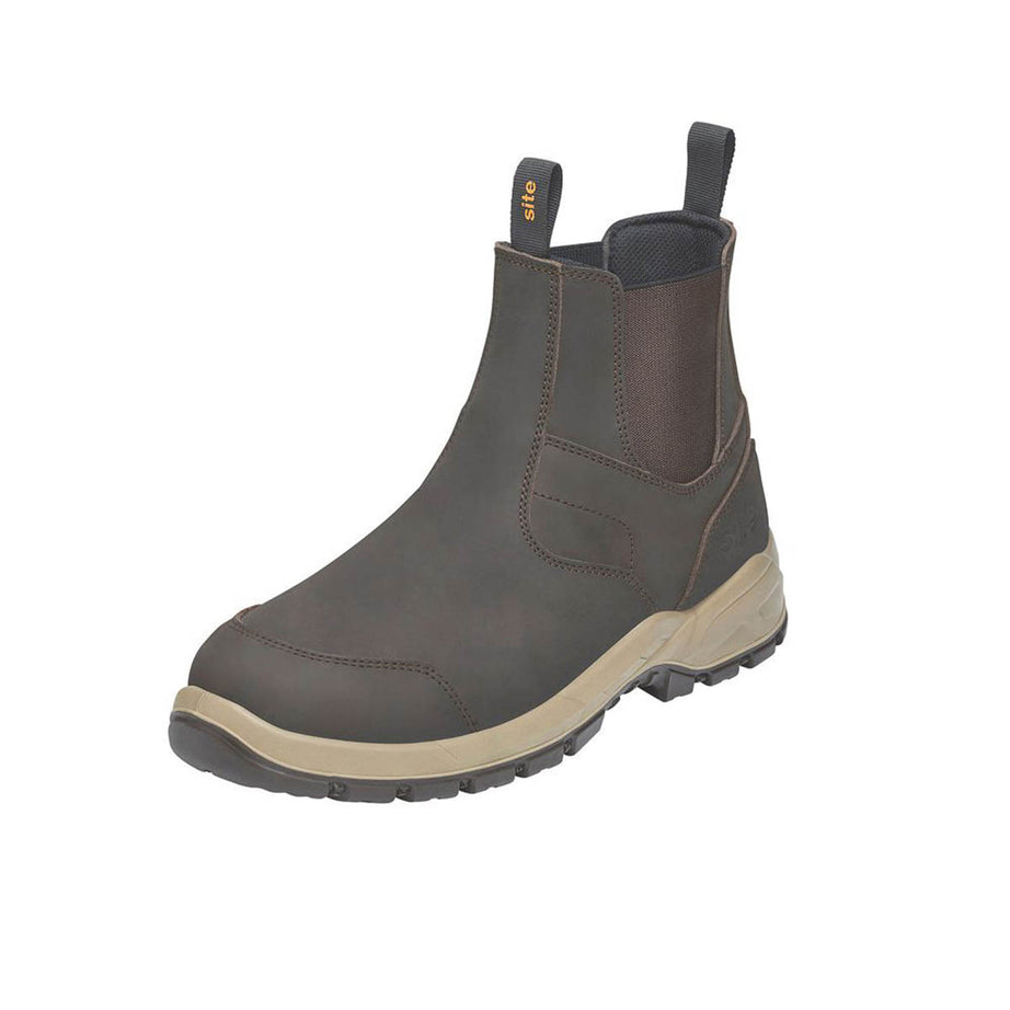 Site Safety Dealer Boots Mens Standard Fit Brown Waterproof Steel Toe Size 9 - Image 1