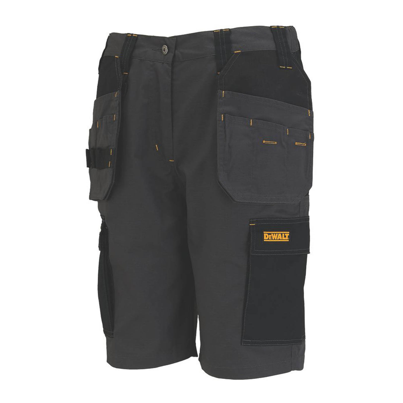 DeWalt Work Short Womens Grey Black Breathable Multi Pockets Stretch Size 14 - Image 3