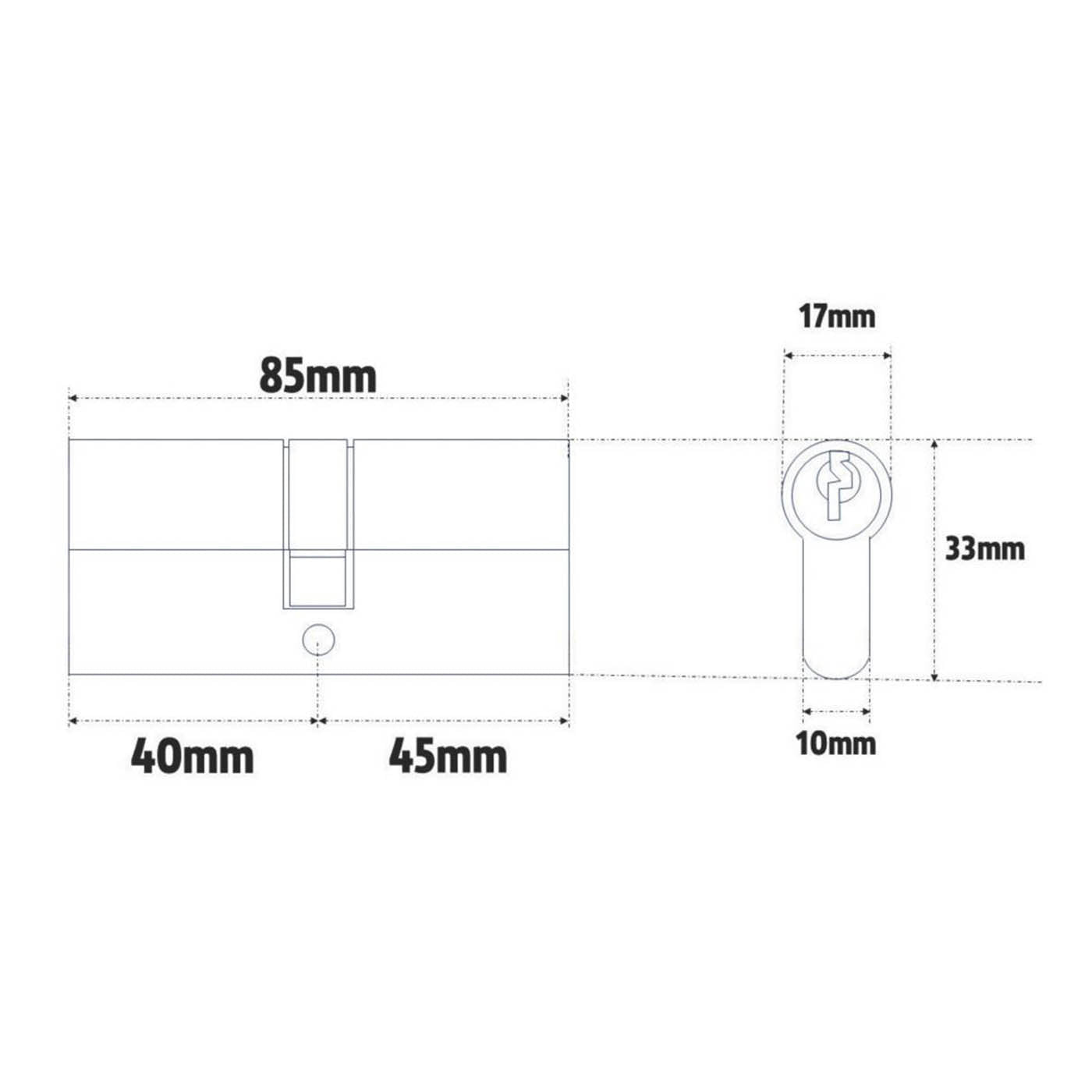 Smith & Locke Double Cylinder Locks Euro 1 Star 6-Pin 40-45 (85mm) Silver 2 Pack - Image 4