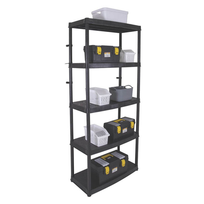 Essentials  5-Tier Polypropylene Garage Shelving Unit 850mm x 400mm x 1900mm - Image 2