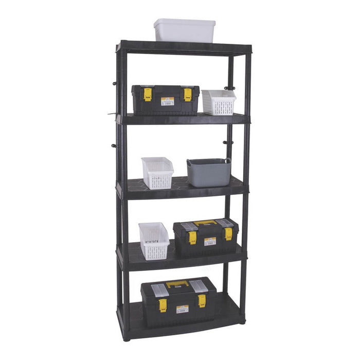 Essentials  5-Tier Polypropylene Garage Shelving Unit 850mm x 400mm x 1900mm - Image 3