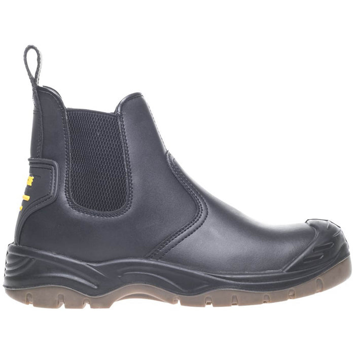 Mens Safety Work Boots Dealer Slip On Black Steel Toe Cap Comfort Size 9 - Image 2