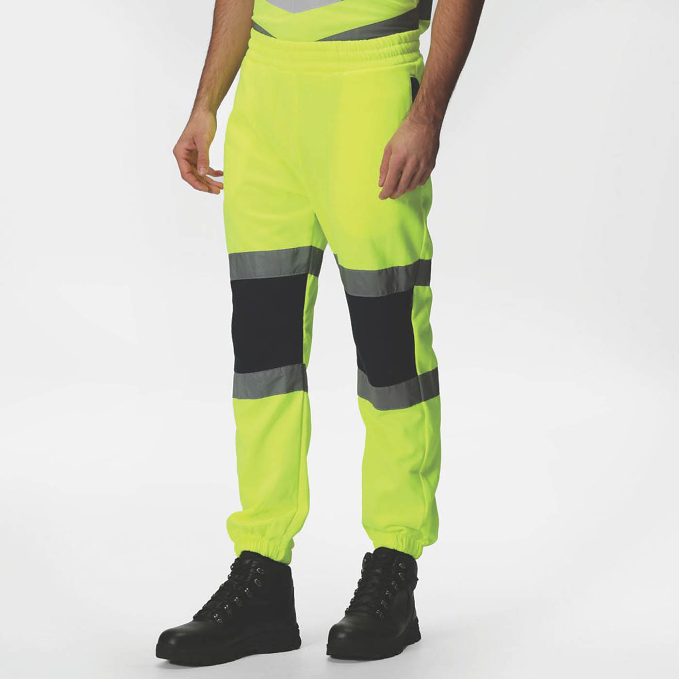 Regatta Hi-Vis Joggers Mens Regular Fit Yellow Navy Reflective X Large 35W 28L - Image 3