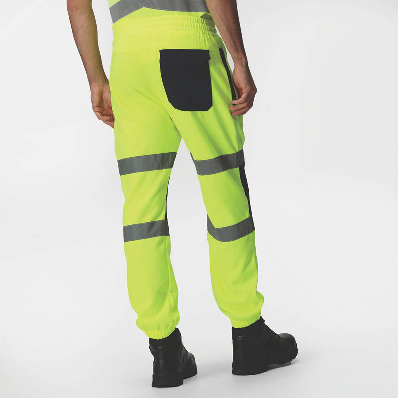 Regatta Hi-Vis Joggers Mens Regular Fit Yellow Navy Reflective X Large 35W 28L - Image 4