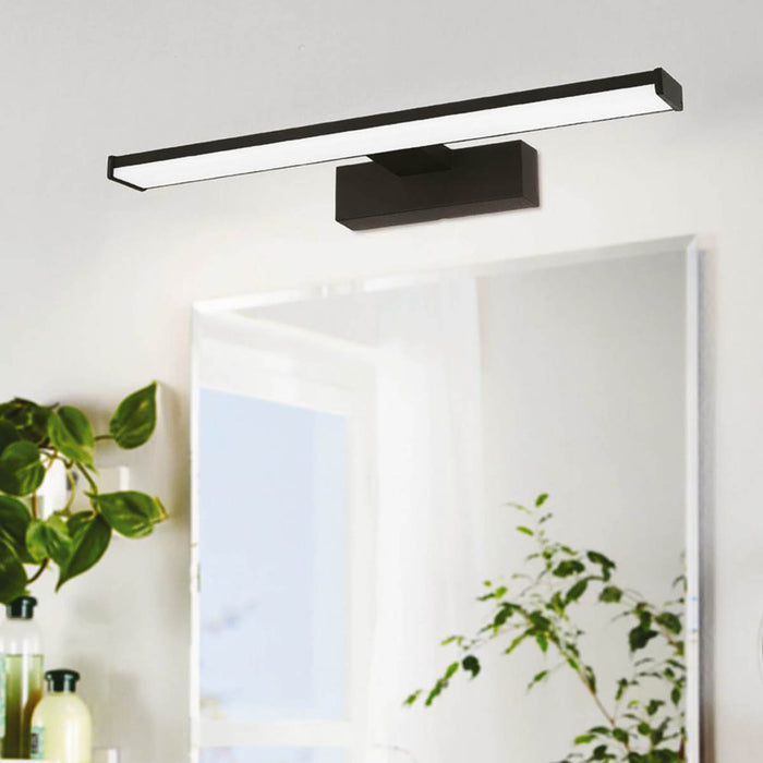 Bathroom Mirror Light Integrated LED Neutral White Aluminium Black Modern 40mm - Image 2