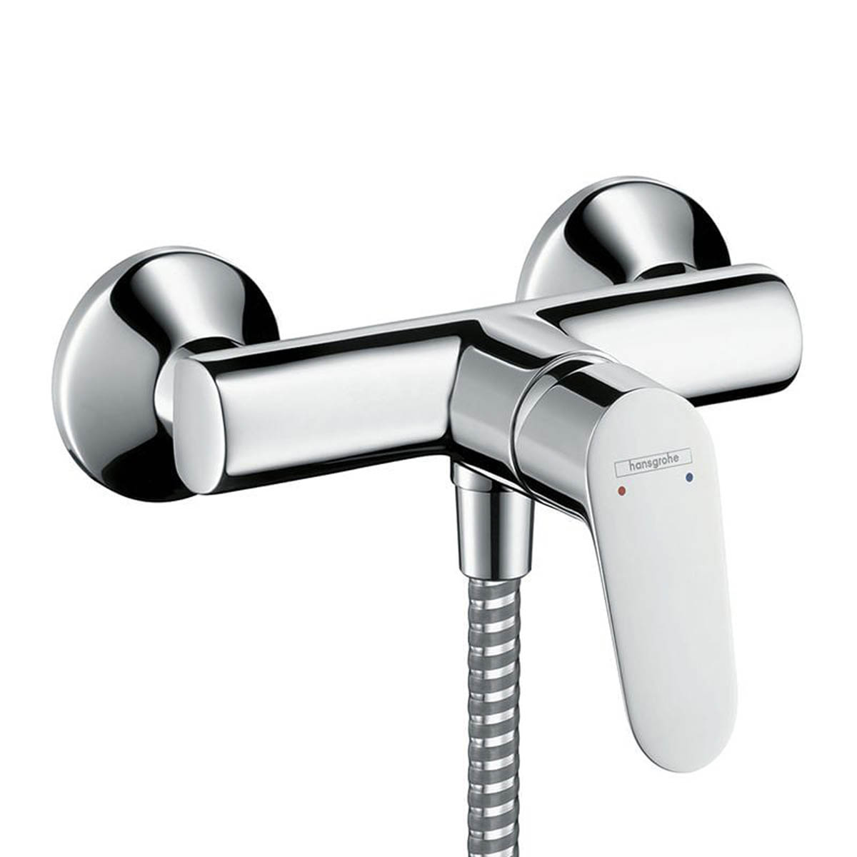 Hansgrohe Shower Mixer Valve Single Lever Chrome Modern Exposed Wall Mounted - Image 1