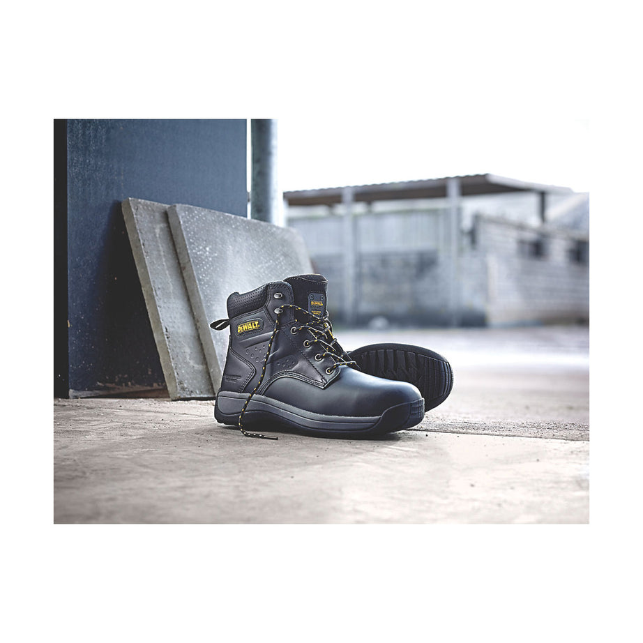 DeWalt Safety Boots Mens Wide Fit Black Leather Lightweight Steel Toe Size 11 - Image 2