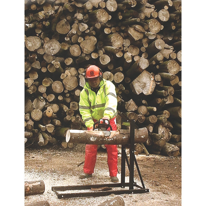 Roughneck Log Saw Horse Loggers Mate Steel 24 cm Log Capacity 380 x 900 x 1150mm - Image 7