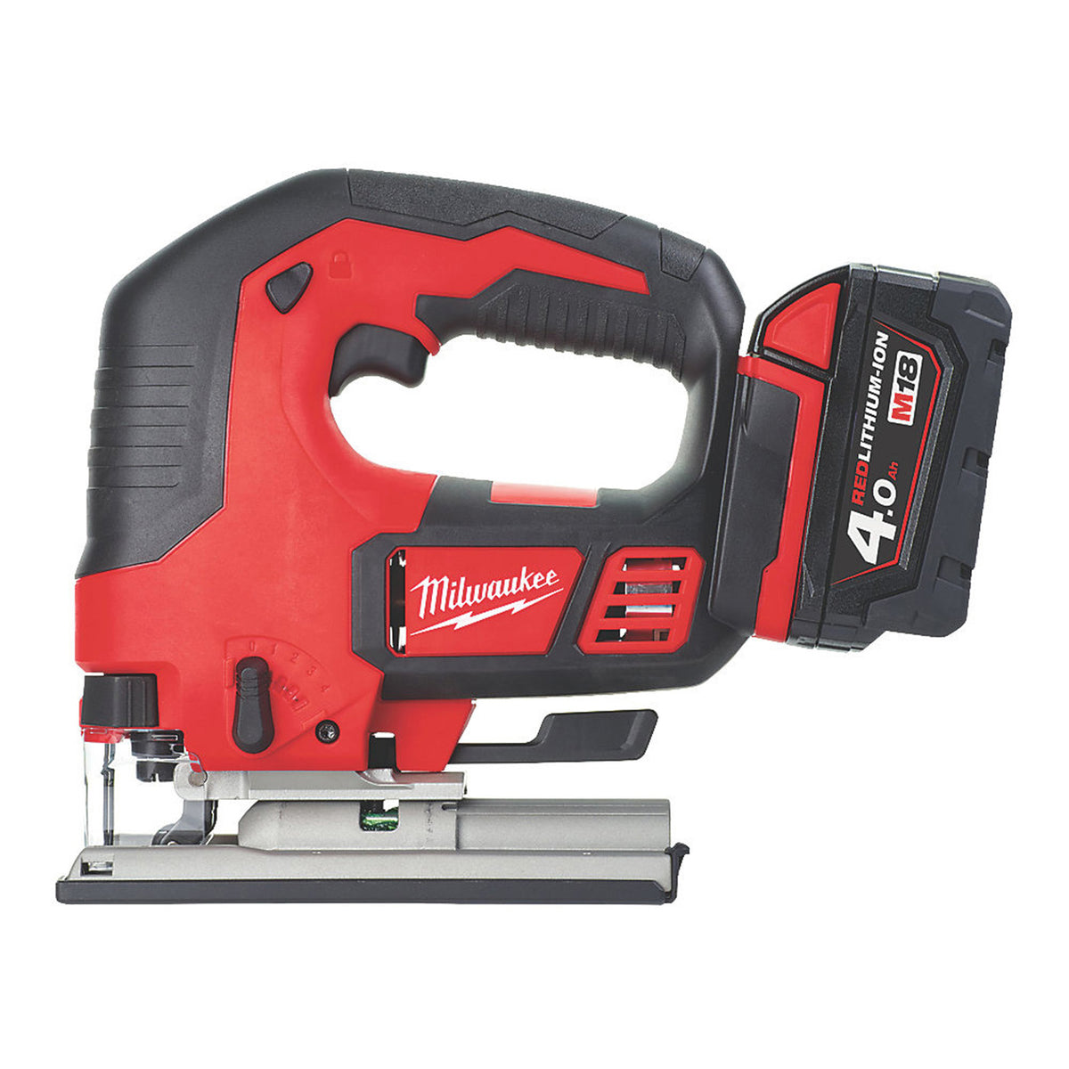 Milwauke Cordless Jigsaw M18 BJS-402C Li-Ion 4.0 Ah RedLithium Heavy Duty Box - Image 2
